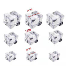 10mm 15mm 20mm 25mm 30mm Wedding Party Home Decoration Vase Filler Transparent Gemstones Stone Plastic Acrylic Fake Ice Cube
